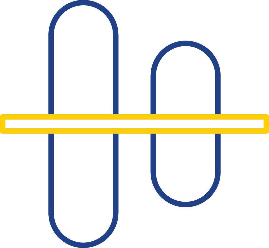 Vertical Align Centre Line Two Color Icon vector