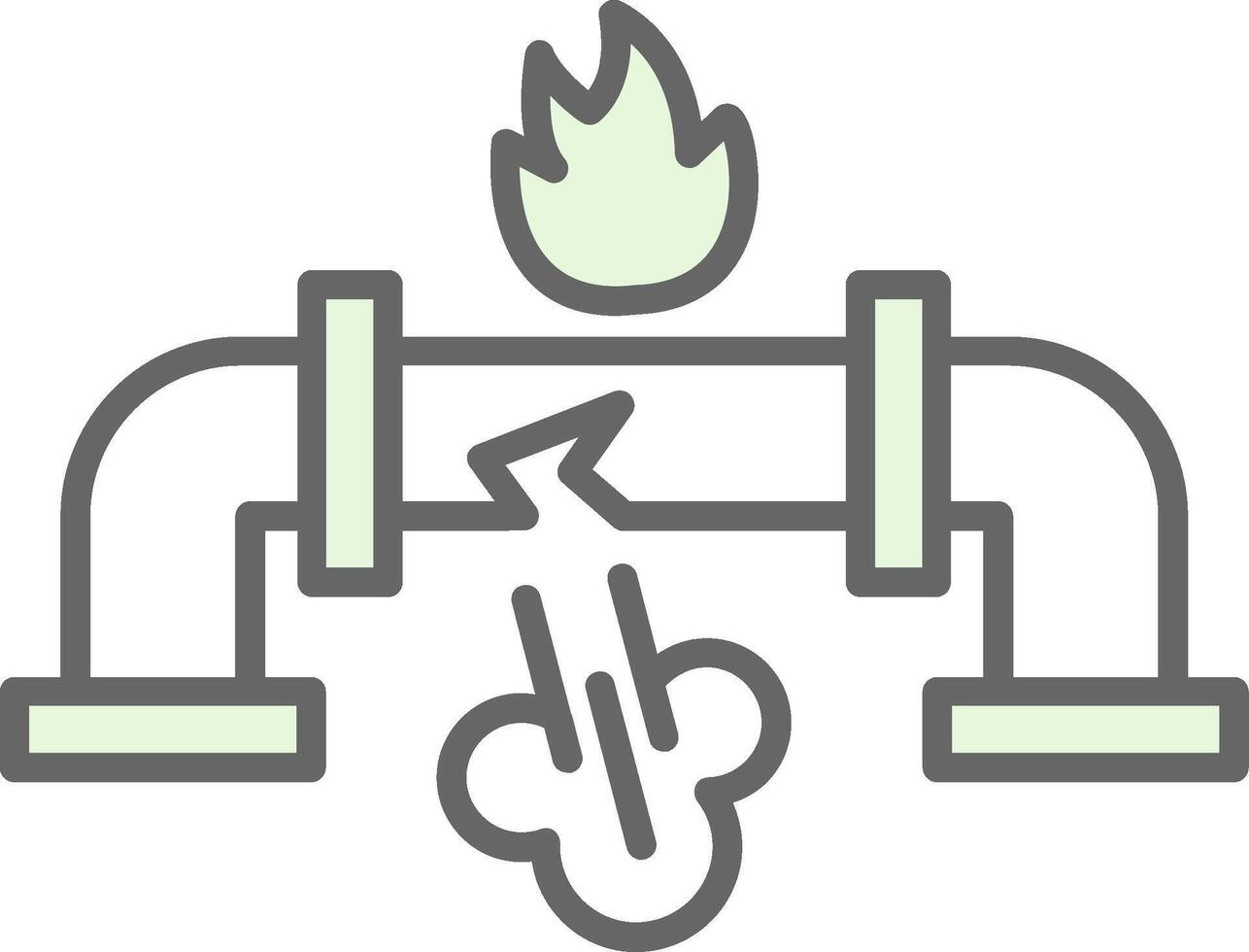 Gas Leak Fillay Icon vector