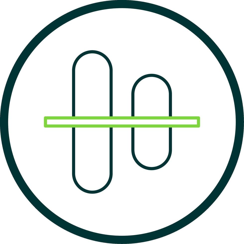 Vertical Align Centre Line Circle Icon vector