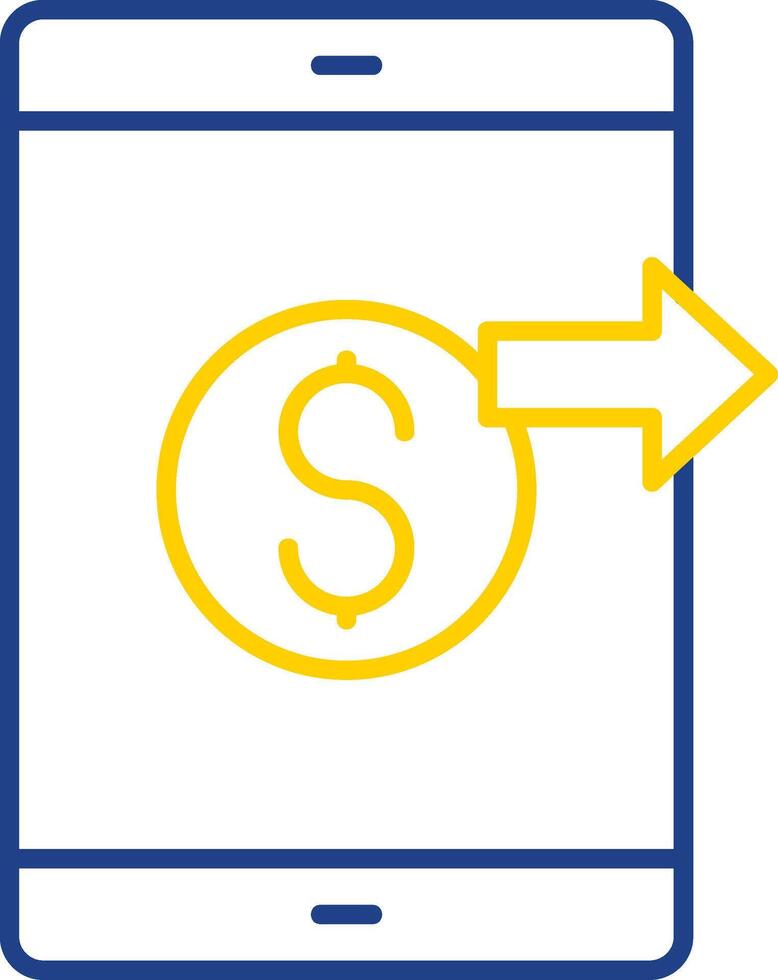 Send Money Line Two Color Icon vector