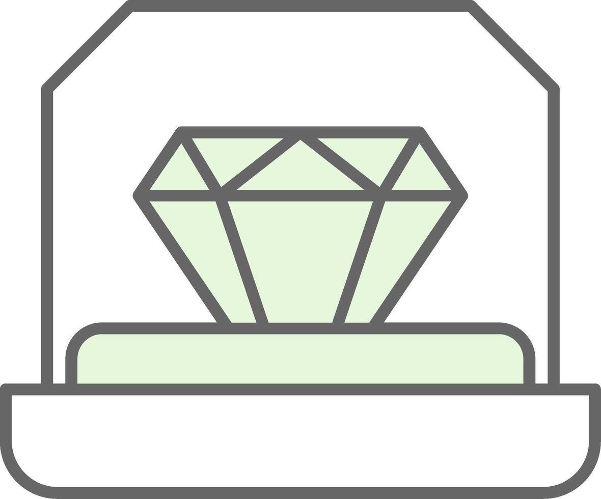 Engagement Ring Fillay Icon vector