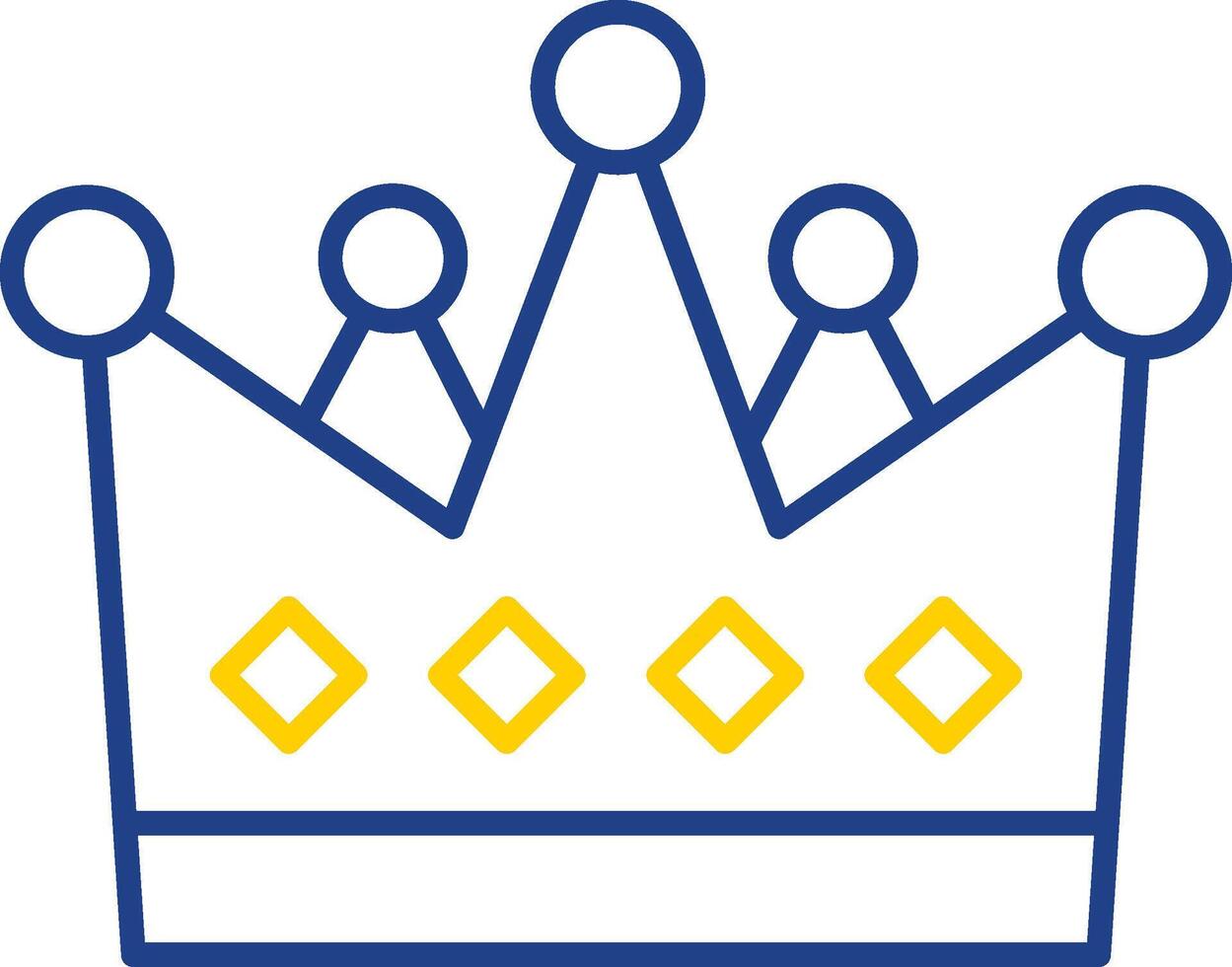 Crown Line Two Color Icon vector