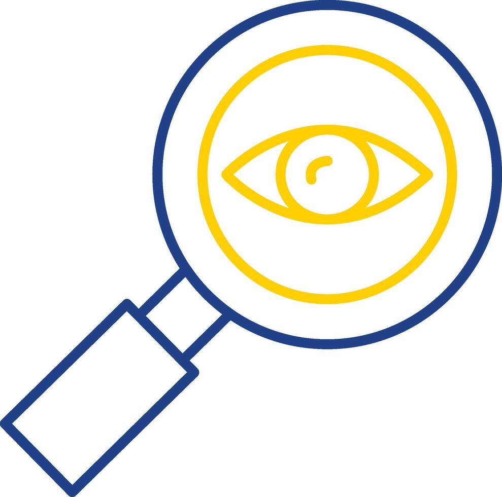 Ophthalmology Line Two Color Icon vector