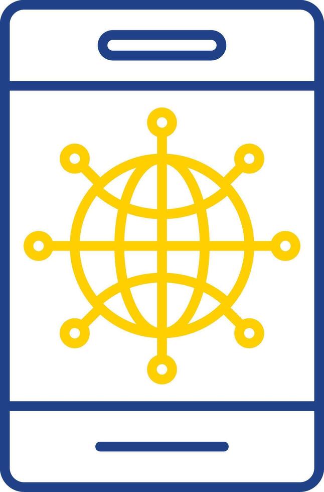 Internet Line Two Color Icon vector