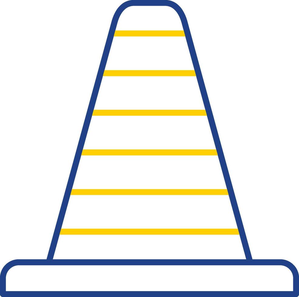 Traffic Cone Line Two Color Icon vector