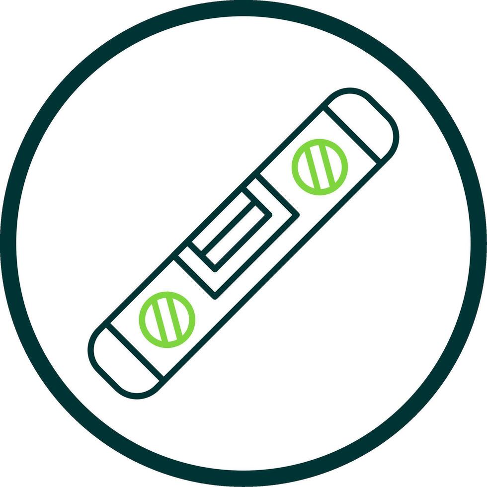 Spirit Level Line Circle Icon vector