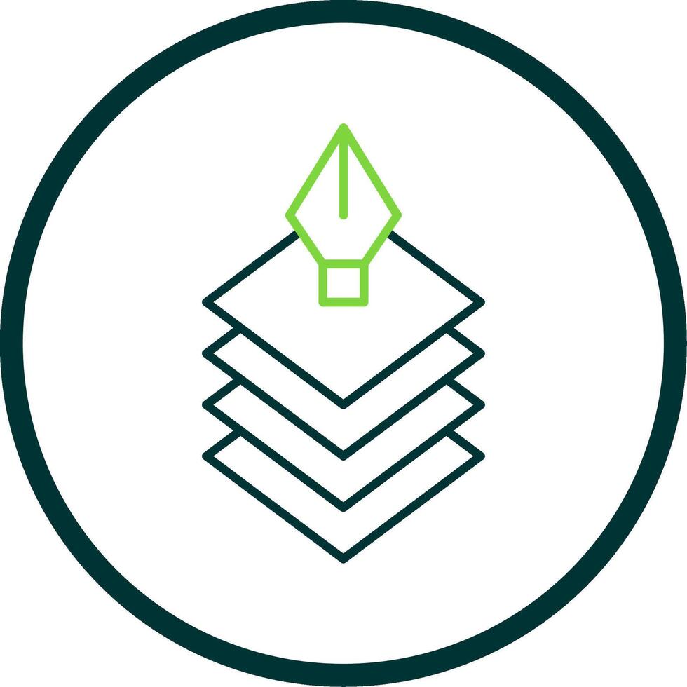 Layers Line Circle Icon vector