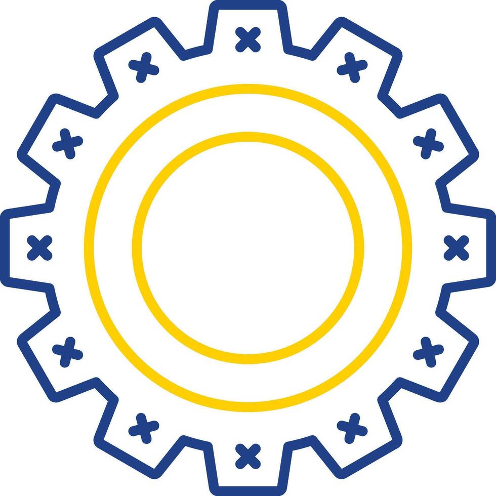 Cogwheel Line Two Color Icon vector