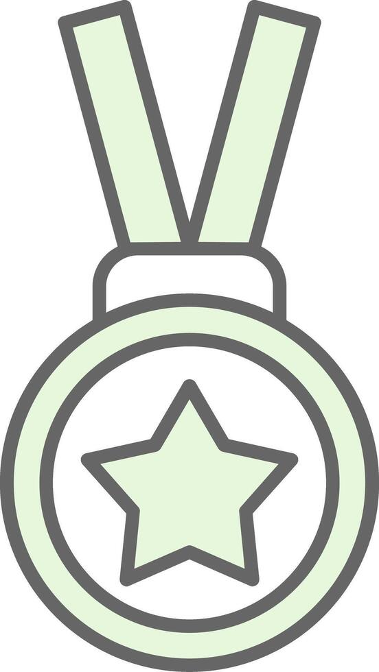 Gold Medal Fillay Icon vector