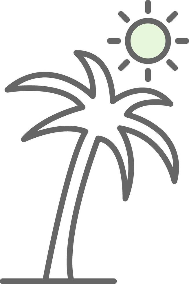 Plam Tree Fillay Icon vector