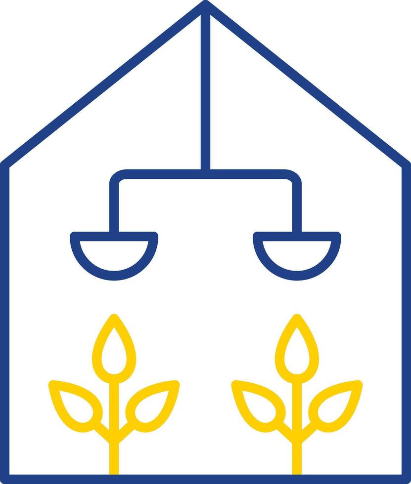 Greenhouse Line Two Color Icon vector