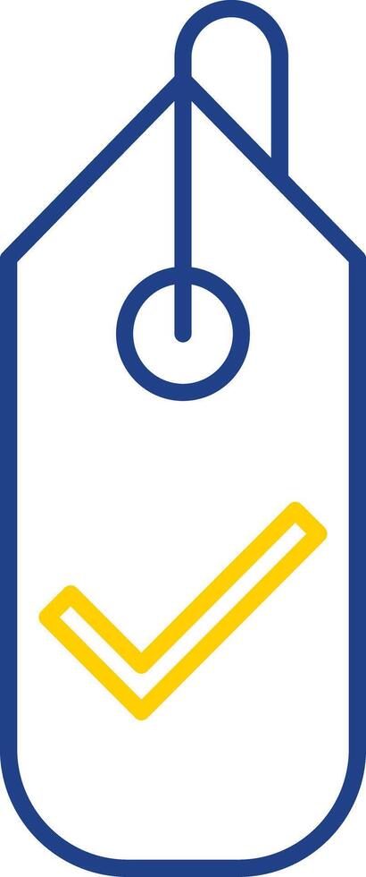 Tag Line Two Color Icon vector
