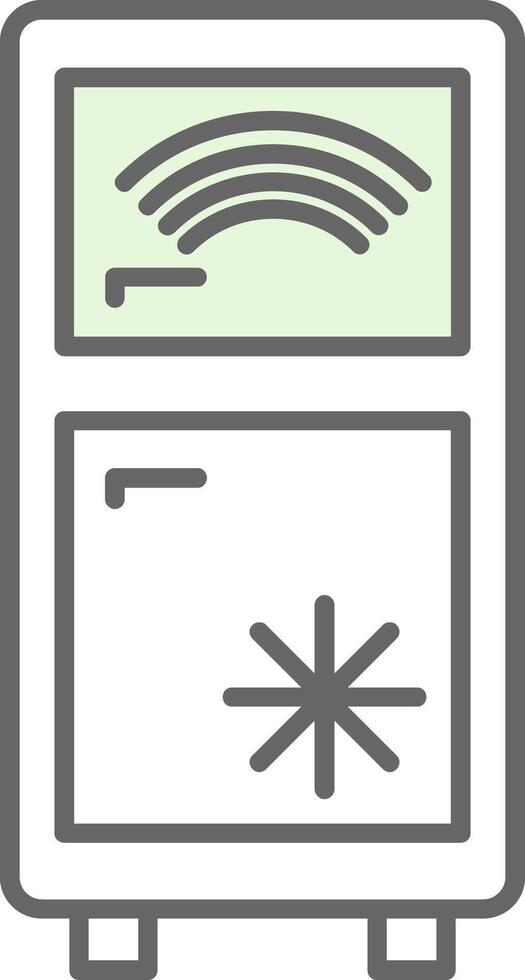 Smart Refrigerator Fillay Icon vector