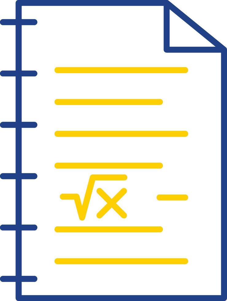 Math Line Two Color Icon vector
