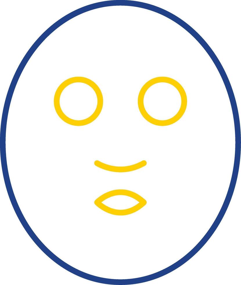 Facial Mask Line Two Color Icon vector