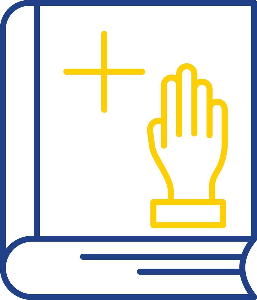 Oath Line Two Color Icon vector