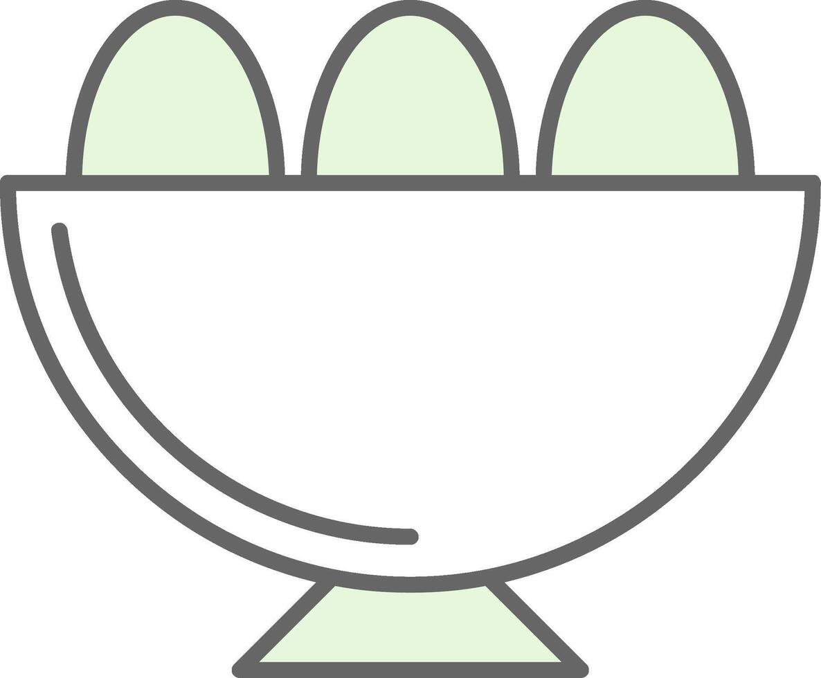 Egg Bowl Fillay Icon vector