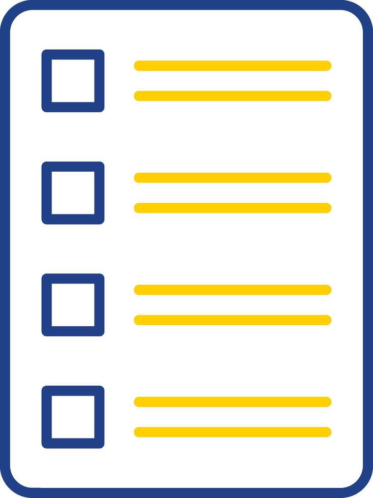 Task List Line Two Color Icon vector