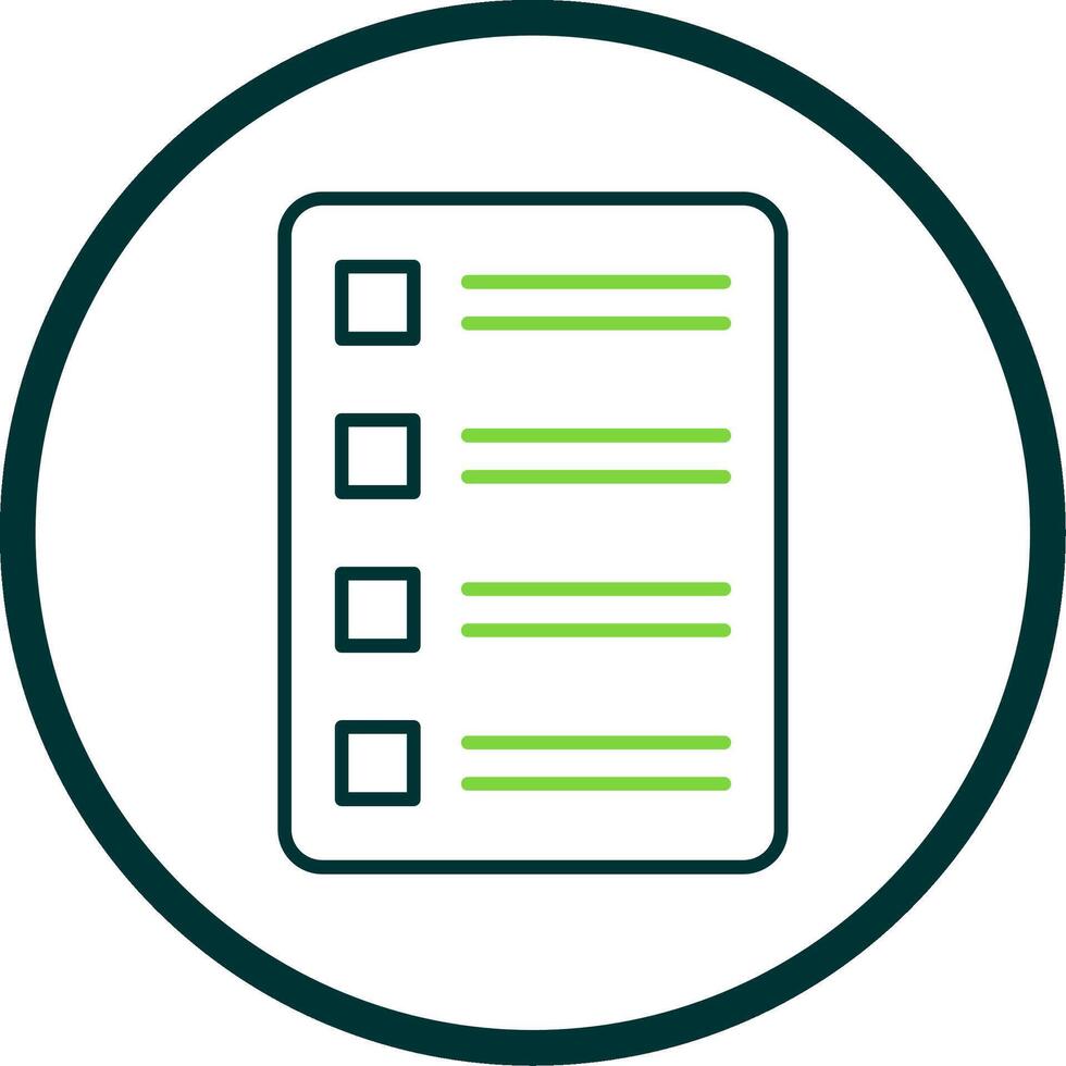 Task List Line Circle Icon vector
