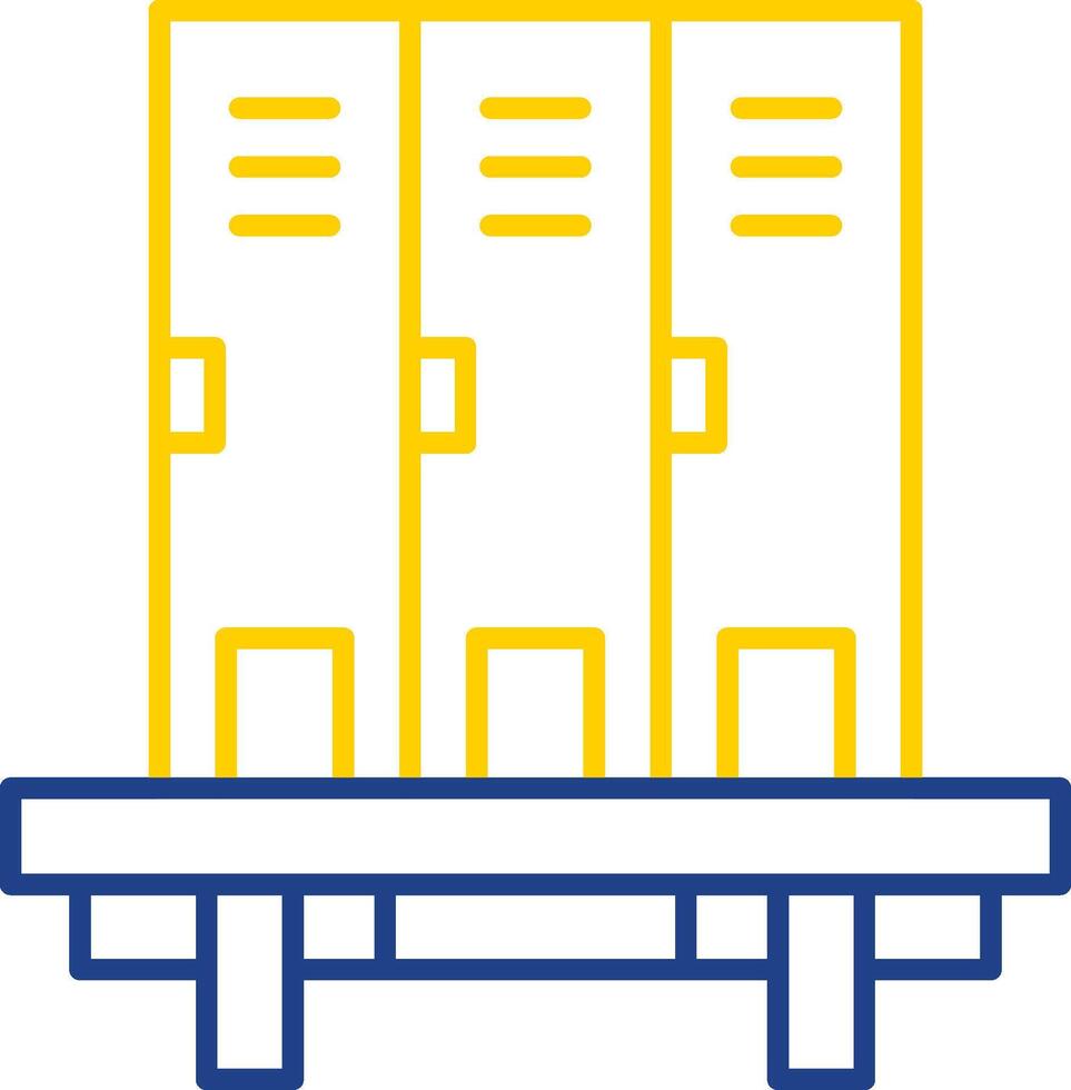Lockers Line Two Color Icon vector