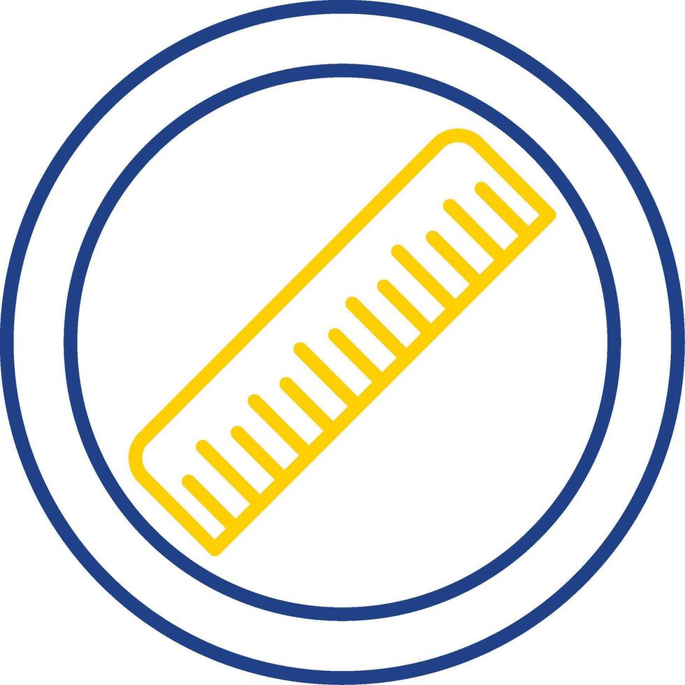 Ruler Line Two Color Icon vector