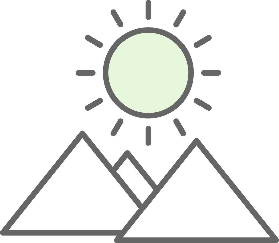 Sunrise Fillay Icon vector