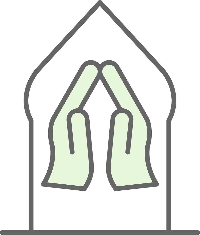 Pray Fillay Icon vector