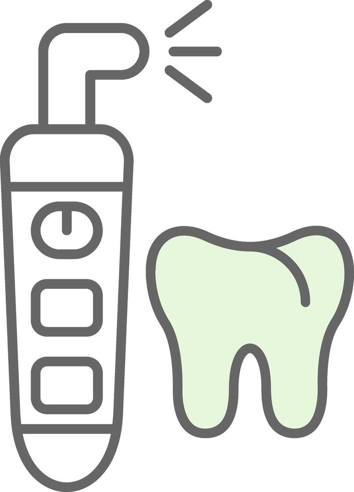 dental irrigador relleno icono vector