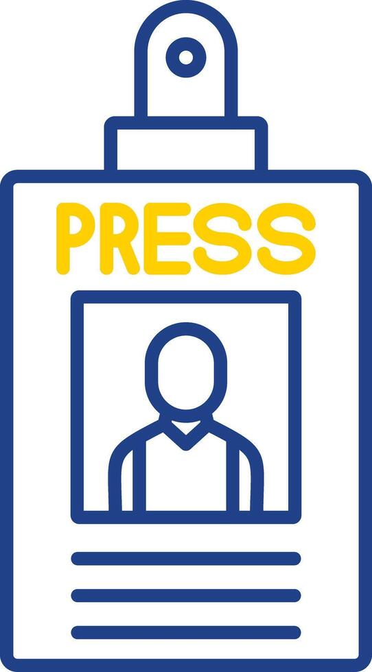 Press Pass Line Two Color Icon vector