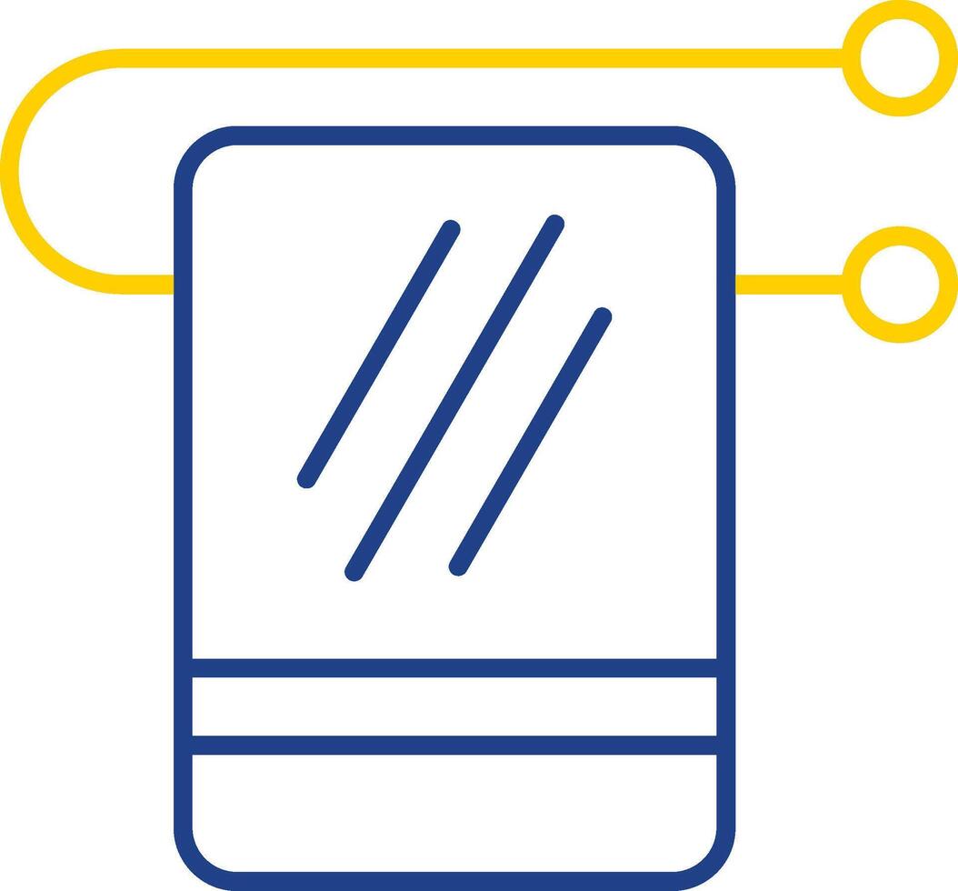 Towel Rack Line Two Color Icon vector