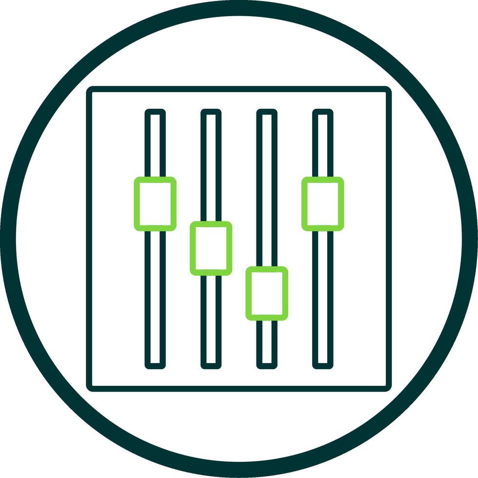 Faders Line Circle Icon vector