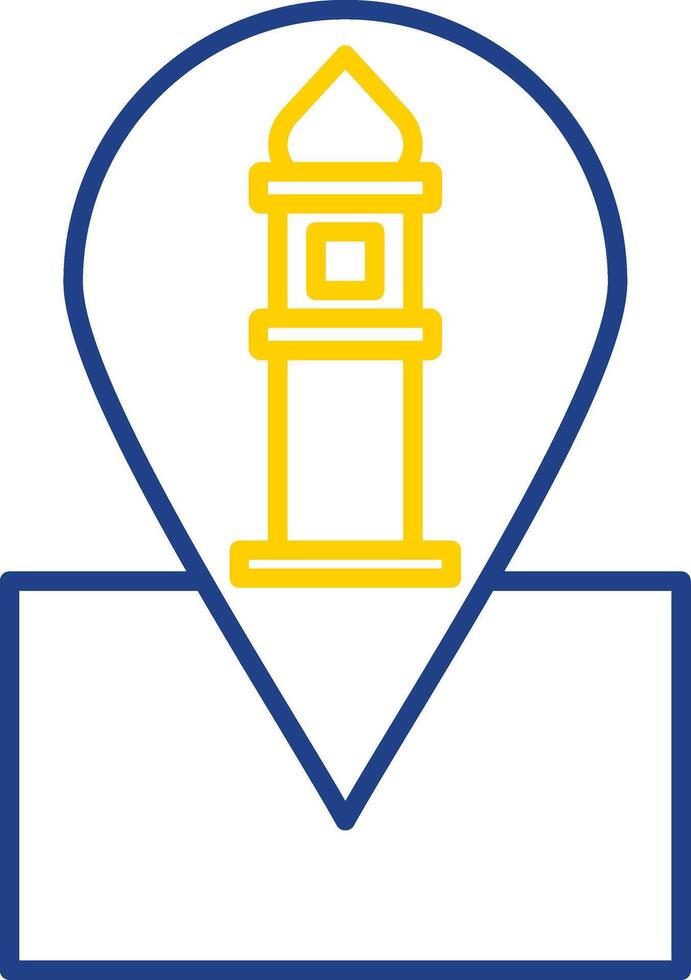 Location Line Two Color Icon vector