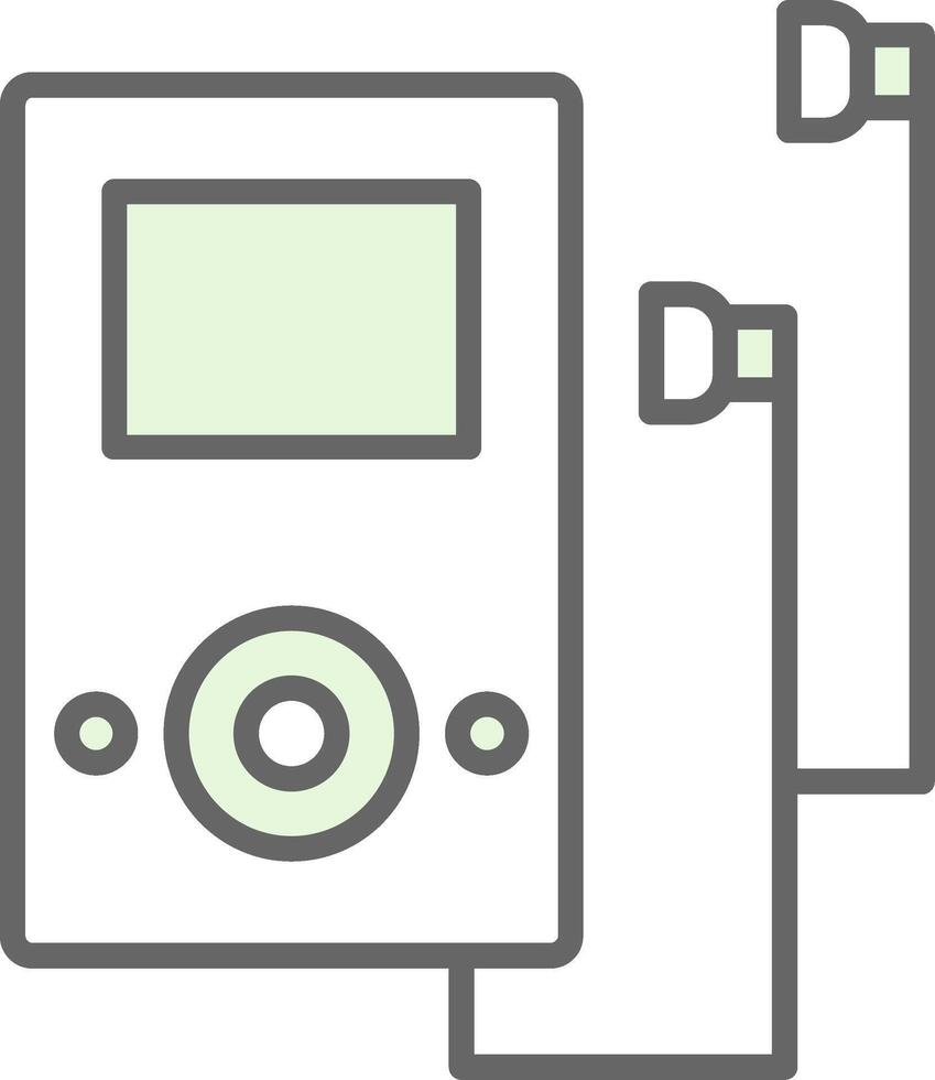 Music Player Fillay Icon vector