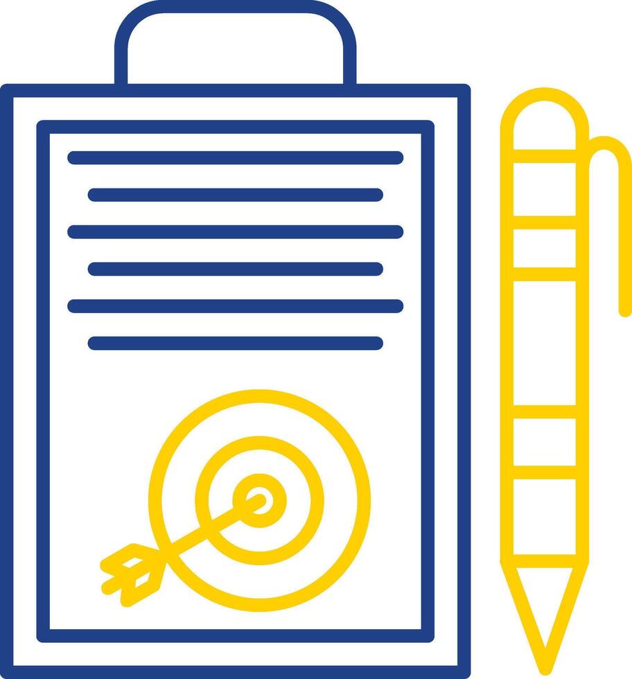 Planning Line Two Color Icon vector