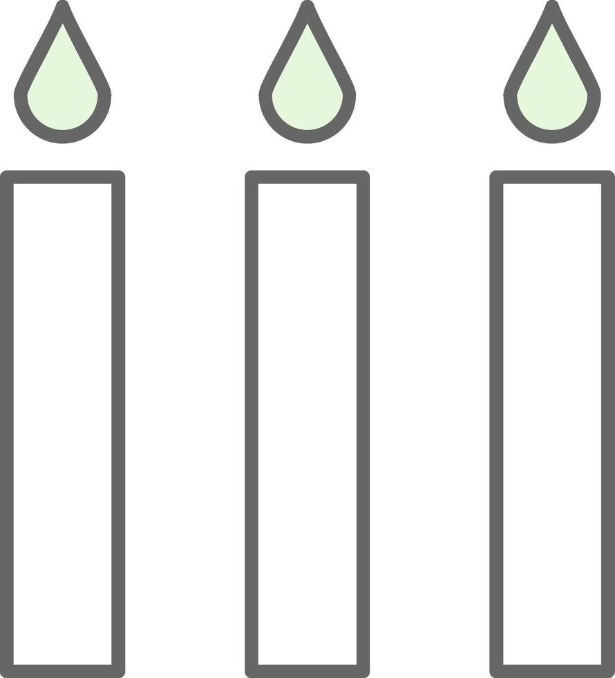 Candle Fillay Icon vector