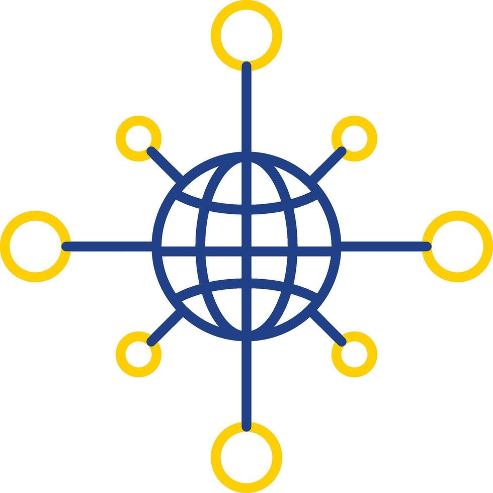 Networking Line Two Color Icon vector