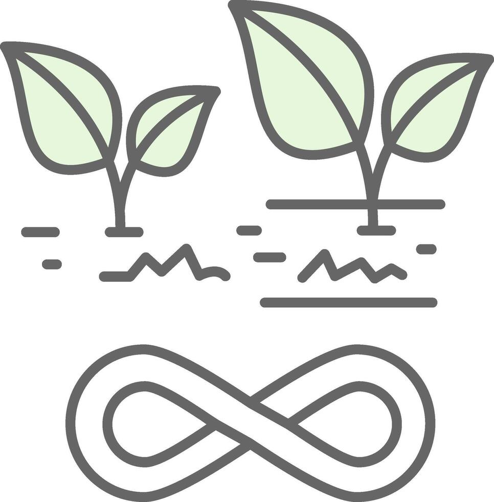 Sustainable Agriculture Fillay Icon vector