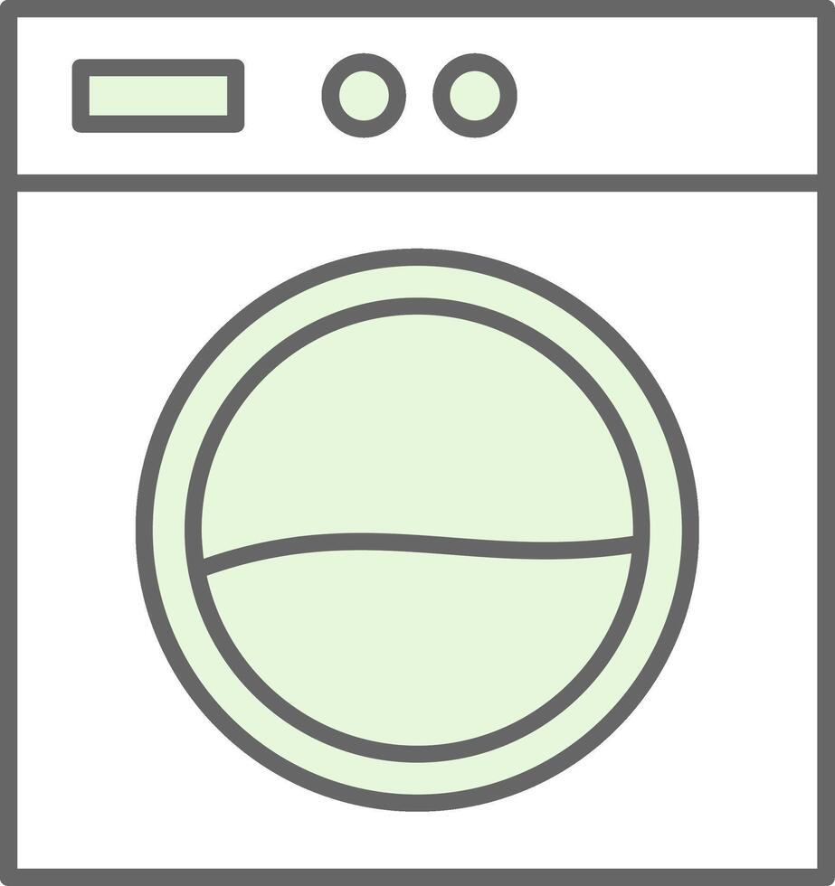 Laundry Machine Fillay Icon vector