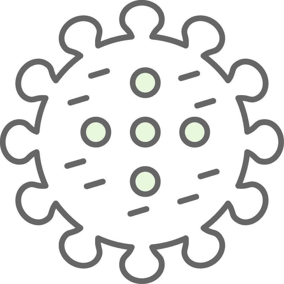 virus relleno icono vector