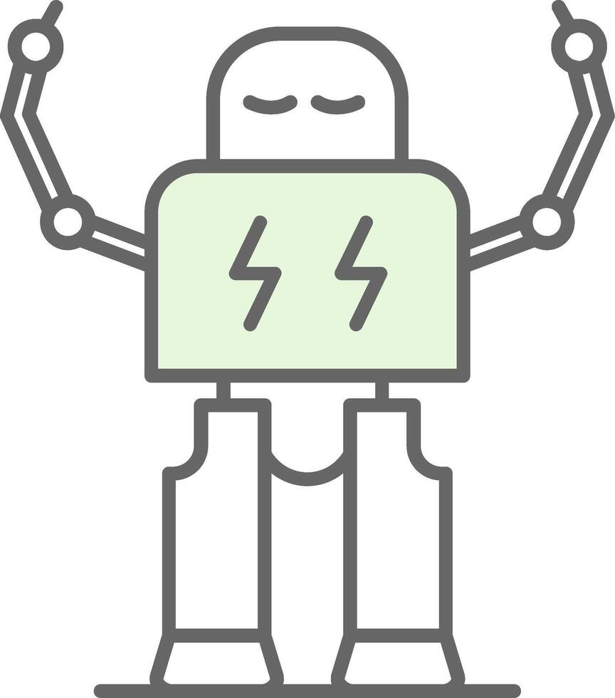 Robotics Fillay Icon vector