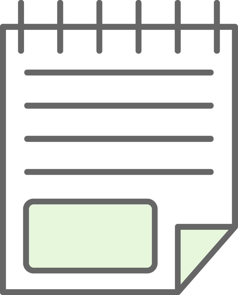 Note Fillay Icon vector