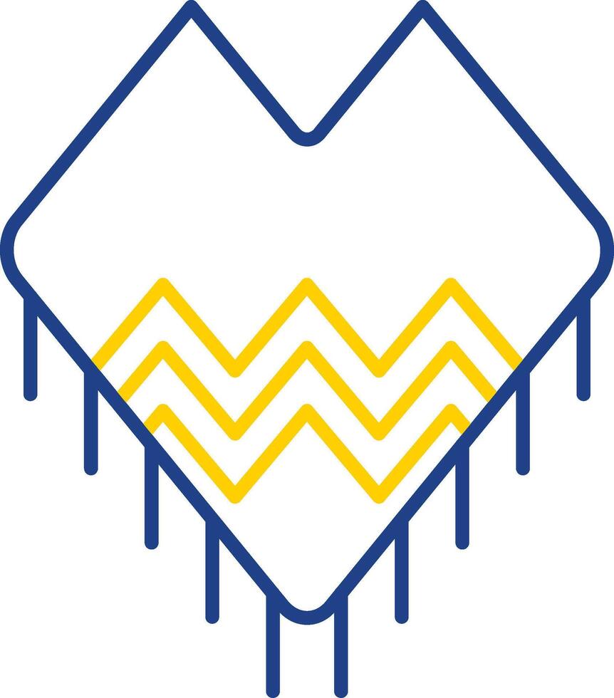 Shawl Line Two Color Icon vector