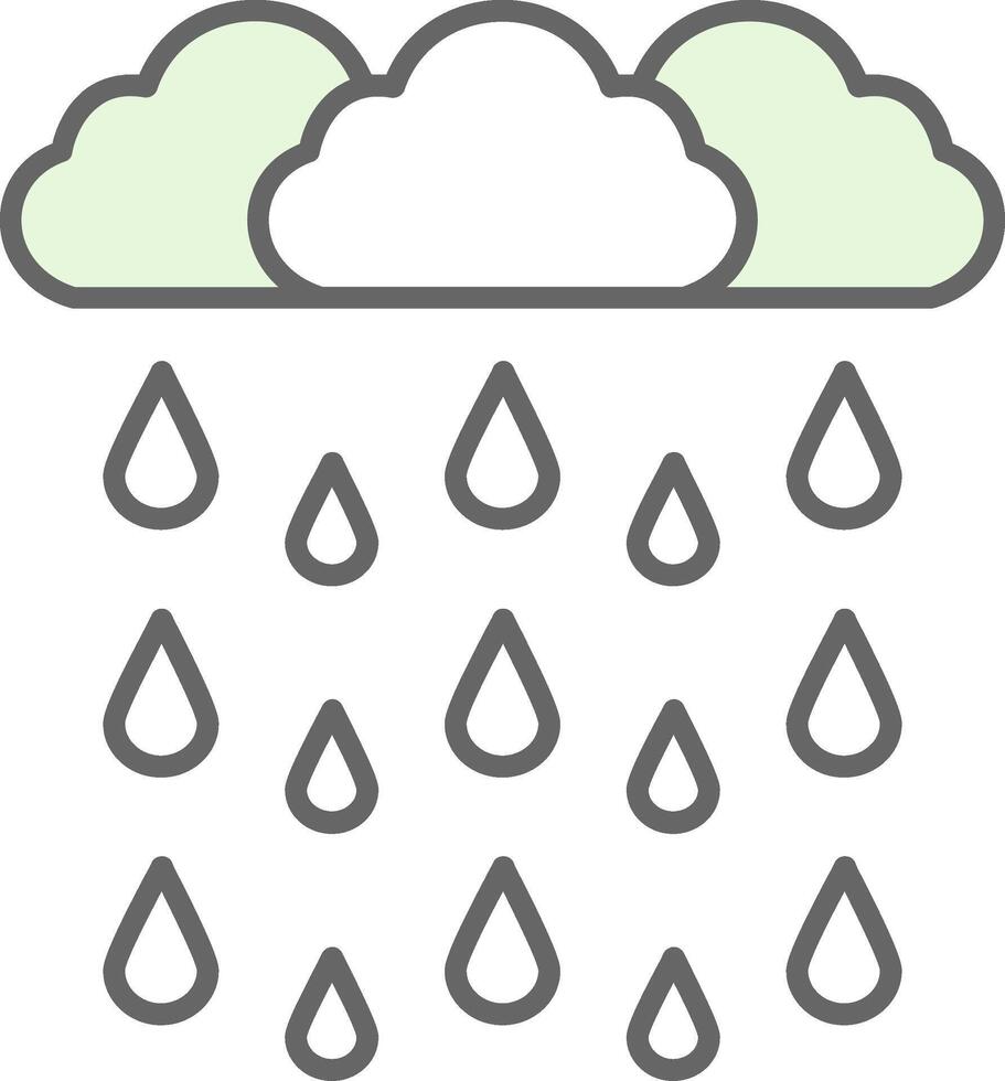 Heavy Rain Fillay Icon vector