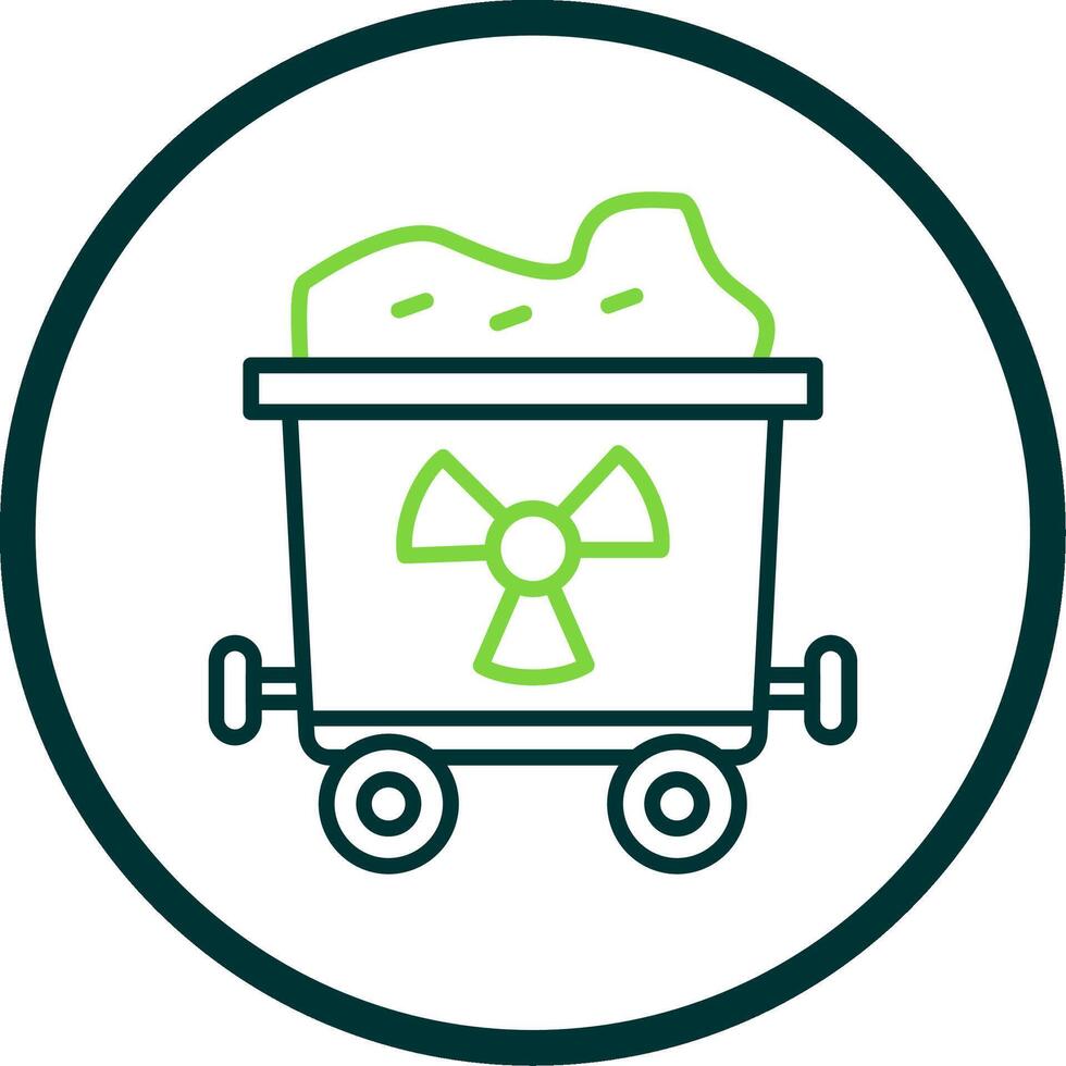 Uranium Line Circle Icon vector