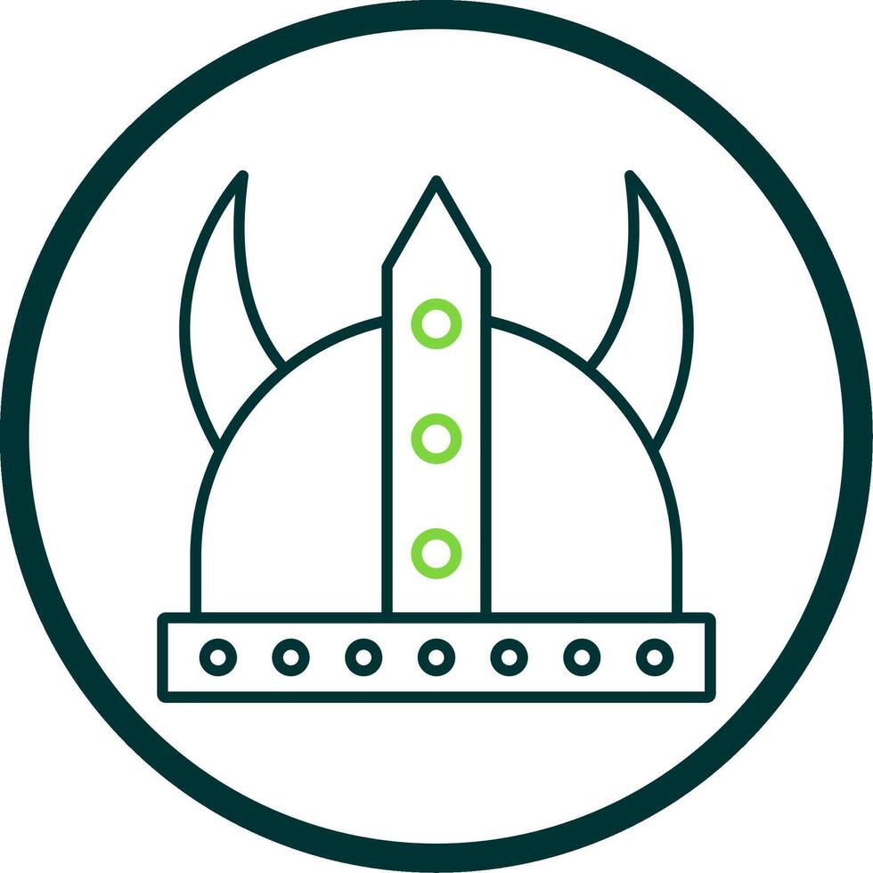 Viking Line Circle Icon vector