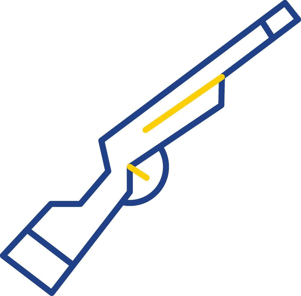 Shotgun Line Two Color Icon vector