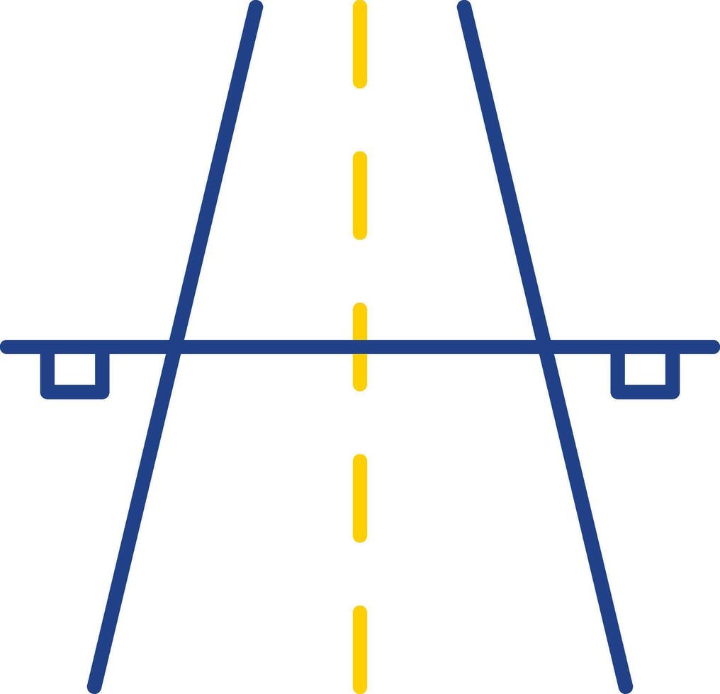 Highway Line Two Color Icon vector