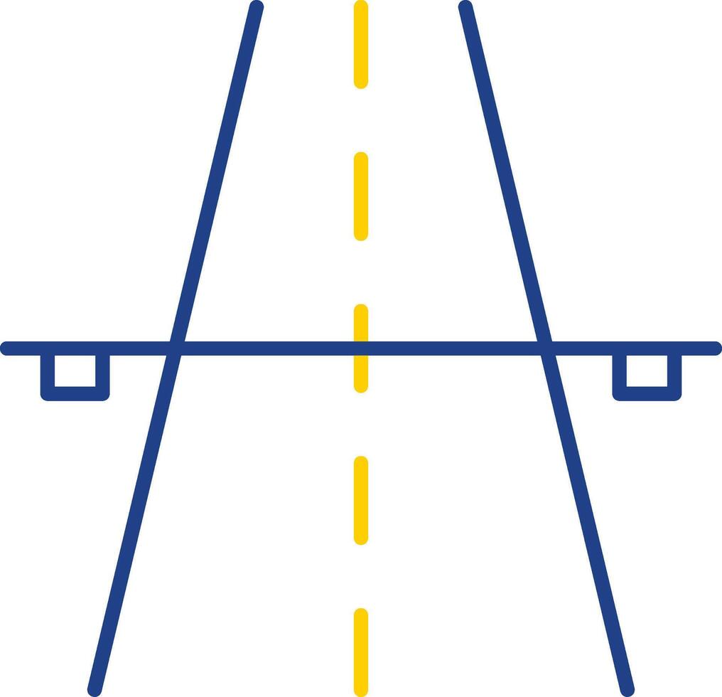 Highway Line Two Color Icon vector