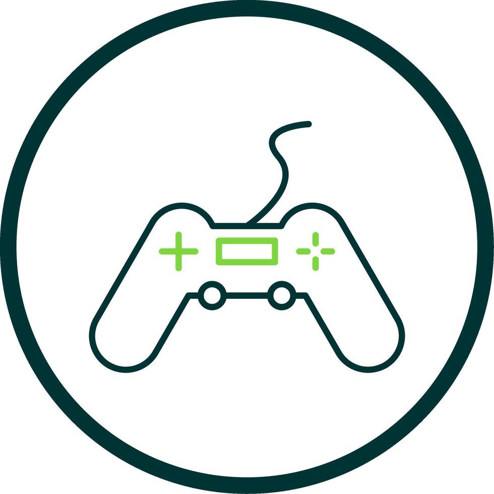 Gaming Line Circle Icon vector