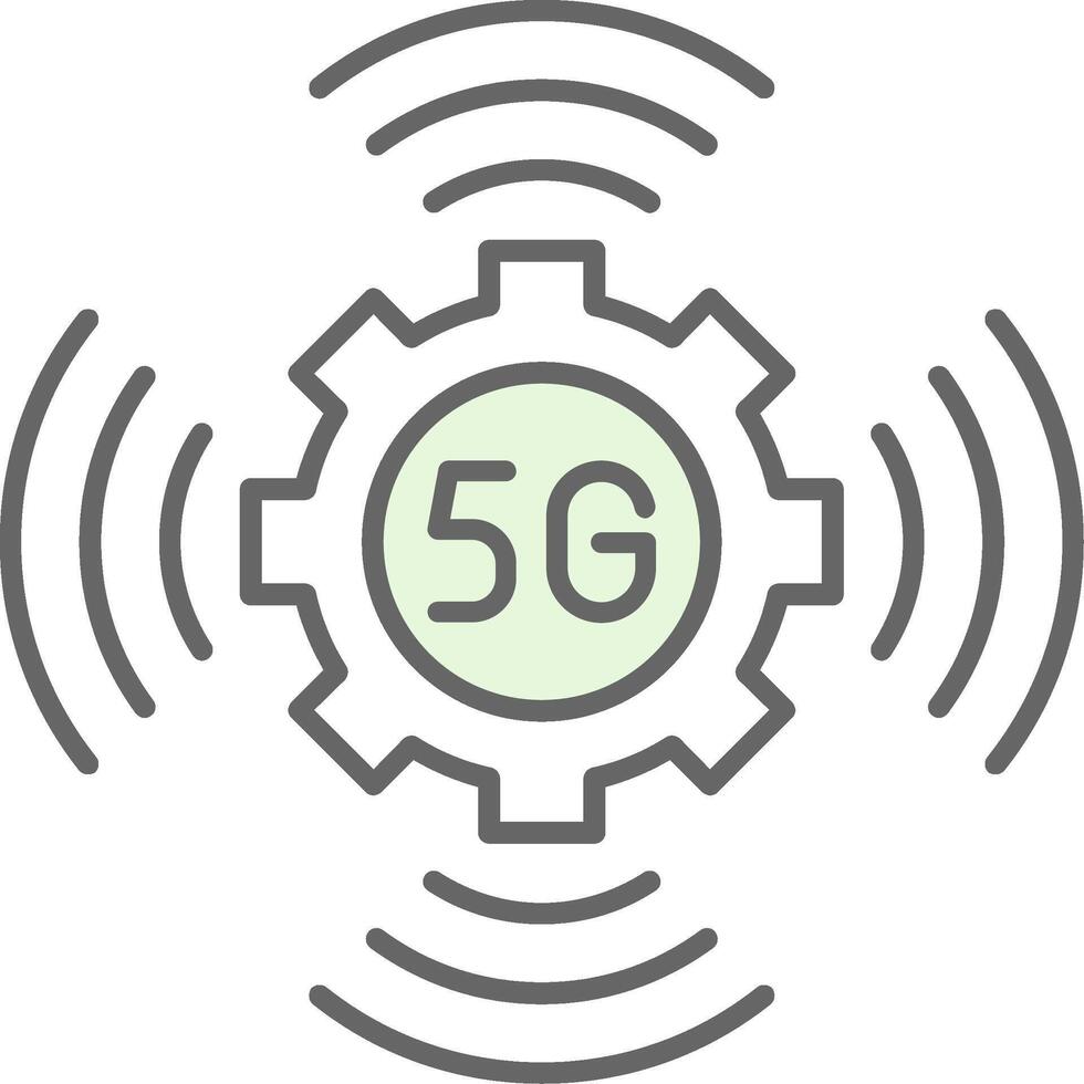 5G Fillay Icon vector